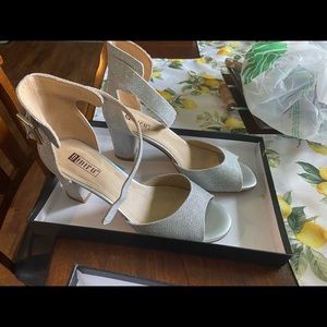 Silver Glitter Heels